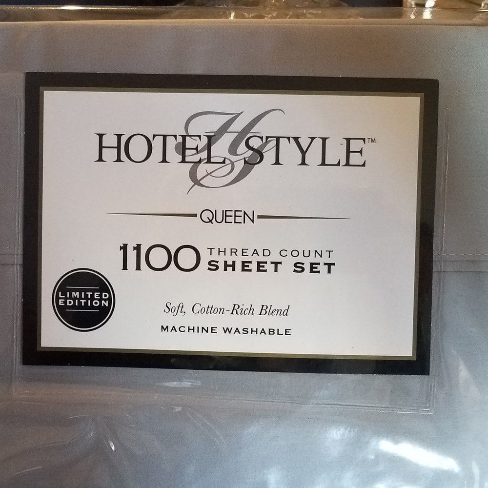 Hotel Style 1100 Thread Count 4 PC Queen Sheet Set